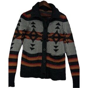 Nixon Artisan Southwestern Knit Cardigan Wool Blend sz Small
